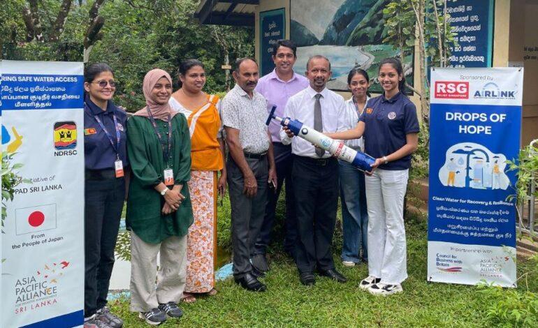 A-PAD Provides Clean Drinking Water Facilities for Students in the Nuwara Eliya District