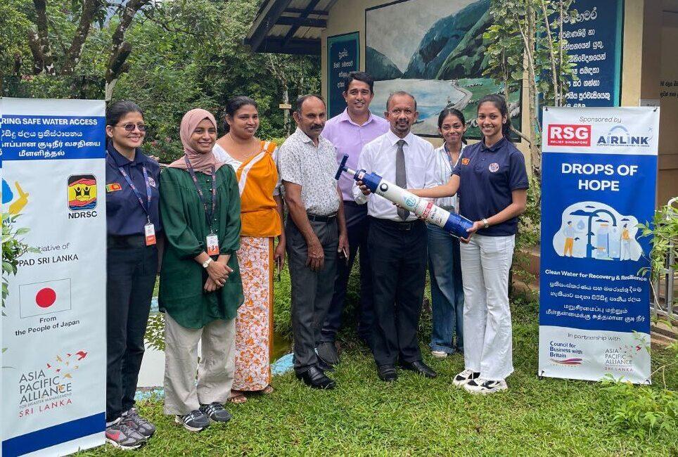 A-PAD Provides Clean Drinking Water Facilities for Students in the Nuwara Eliya District